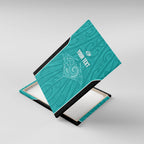 Custom New Zealand Stingray Oztag Canvas Wall Art Tag Rugby Maori Pattern Teal Version