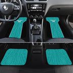 Custom New Zealand Stingray Oztag Car Mats Tag Rugby Maori Pattern Teal Version