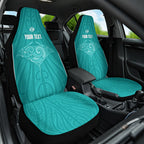 Custom New Zealand Stingray Oztag Car Seat Cover Tag Rugby Maori Pattern Teal Version