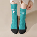 Custom New Zealand Stingray Oztag Crew Socks Tag Rugby Maori Pattern Teal Version