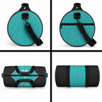 Custom New Zealand Stingray Oztag Duffle Bag Tag Rugby Maori Pattern Teal Version