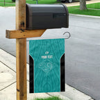 Custom New Zealand Stingray Oztag Garden Flag Tag Rugby Maori Pattern Teal Version