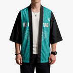 Custom New Zealand Stingray Oztag Kimono Tag Rugby Maori Pattern Teal Version