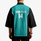 Custom New Zealand Stingray Oztag Kimono Tag Rugby Maori Pattern Teal Version