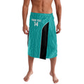 Custom New Zealand Stingray Oztag Lavalava Tag Rugby Maori Pattern Teal Version