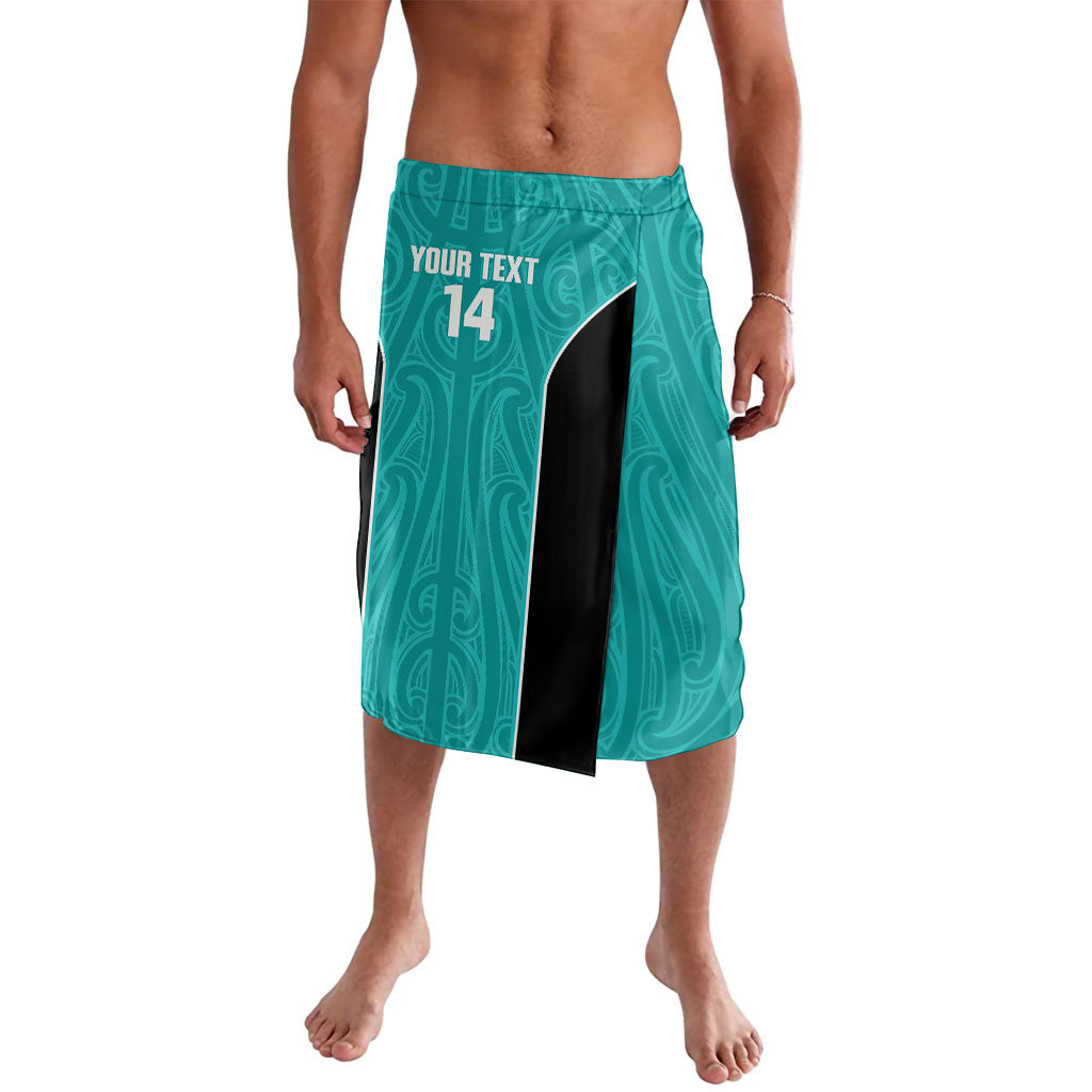 Custom New Zealand Stingray Oztag Lavalava Tag Rugby Maori Pattern Teal Version