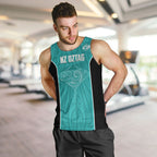 Custom New Zealand Stingray Oztag Men Tank Top Tag Rugby Maori Pattern Teal Version