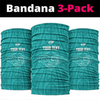 Custom New Zealand Stingray Oztag Neck Gaiter Tag Rugby Maori Pattern Teal Version