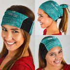 Custom New Zealand Stingray Oztag Neck Gaiter Tag Rugby Maori Pattern Teal Version