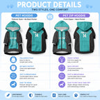 Custom New Zealand Stingray Oztag Pet Hoodie Tag Rugby Maori Pattern Teal Version