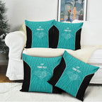 Custom New Zealand Stingray Oztag Pillow Cover Tag Rugby Maori Pattern Teal Version