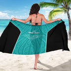 Custom New Zealand Stingray Oztag Sarong Tag Rugby Maori Pattern Teal Version