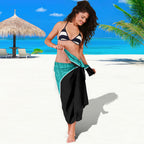 Custom New Zealand Stingray Oztag Sarong Tag Rugby Maori Pattern Teal Version