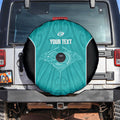 Custom New Zealand Stingray Oztag Spare Tire Cover Tag Rugby Maori Pattern Teal Version