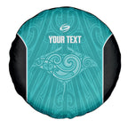 Custom New Zealand Stingray Oztag Spare Tire Cover Tag Rugby Maori Pattern Teal Version