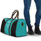 Custom New Zealand Stingray Oztag Travel Bag Tag Rugby Maori Pattern Teal Version