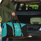 Custom New Zealand Stingray Oztag Travel Bag Tag Rugby Maori Pattern Teal Version