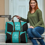 Custom New Zealand Stingray Oztag Travel Bag Tag Rugby Maori Pattern Teal Version