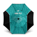 Custom New Zealand Stingray Oztag Umbrella Tag Rugby Maori Pattern Teal Version