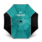 Custom New Zealand Stingray Oztag Umbrella Tag Rugby Maori Pattern Teal Version