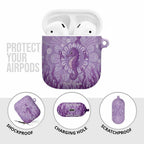 Australia Epilepsy Awareness AirPods Case Seahorse Think Purple Ribbon Aboriginal - Aussie Hoodie