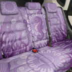 Australia Epilepsy Awareness Back Car Seat Cover Seahorse Think Purple Ribbon Aboriginal - Aussie Hoodie