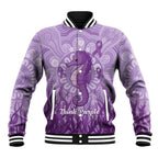 Australia Epilepsy Awareness Baseball Jacket Seahorse Think Purple Ribbon Aboriginal - Aussie Hoodie