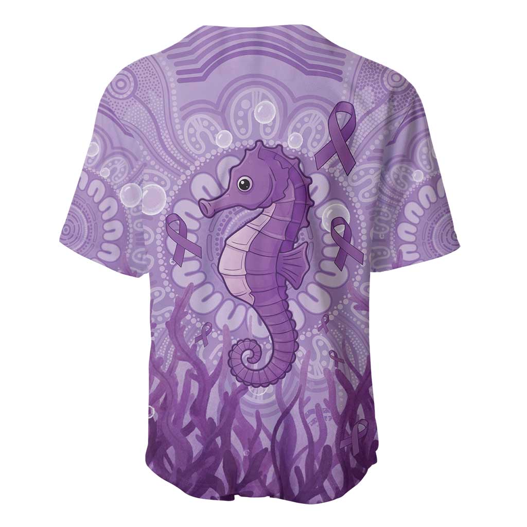 Australia Epilepsy Awareness Baseball Jersey Seahorse Think Purple Ribbon Aboriginal - Aussie Hoodie