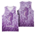 Australia Epilepsy Awareness Basketball Jersey Seahorse Think Purple Ribbon Aboriginal - Aussie Hoodie