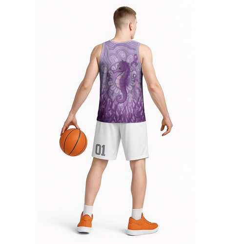 Australia Epilepsy Awareness Basketball Jersey Seahorse Think Purple Ribbon Aboriginal - Aussie Hoodie