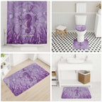 Australia Epilepsy Awareness Bathroom Set Seahorse Think Purple Ribbon Aboriginal - Aussie Hoodie