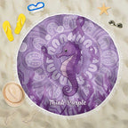 Australia Epilepsy Awareness Beach Blanket Seahorse Think Purple Ribbon Aboriginal - Aussie Hoodie