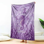 Australia Epilepsy Awareness Blanket Seahorse Think Purple Ribbon Aboriginal - Aussie Hoodie