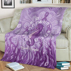 Australia Epilepsy Awareness Blanket Seahorse Think Purple Ribbon Aboriginal - Aussie Hoodie