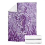 Australia Epilepsy Awareness Blanket Seahorse Think Purple Ribbon Aboriginal - Aussie Hoodie