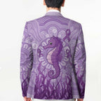 Australia Epilepsy Awareness Blazer Seahorse Think Purple Ribbon Aboriginal - Aussie Hoodie