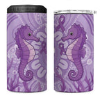 Australia Epilepsy Awareness 4 in 1 Can Cooler Tumbler Seahorse Think Purple Ribbon Aboriginal - Aussie Hoodie