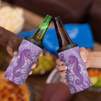 Australia Epilepsy Awareness 4 in 1 Can Cooler Tumbler Seahorse Think Purple Ribbon Aboriginal - Aussie Hoodie