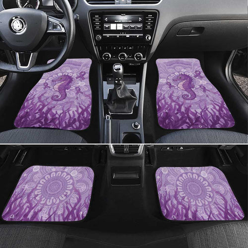 Australia Epilepsy Awareness Car Mats Seahorse Think Purple Ribbon Aboriginal - Aussie Hoodie