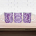 Australia Epilepsy Awareness Ceramic Mug Seahorse Think Purple Ribbon Aboriginal - Aussie Hoodie