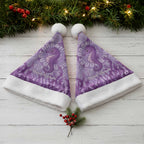 Australia Epilepsy Awareness Christmas Santa Hat Seahorse Think Purple Ribbon Aboriginal - Aussie Hoodie