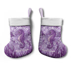 Australia Epilepsy Awareness Christmas Stocking Seahorse Think Purple Ribbon Aboriginal - Aussie Hoodie