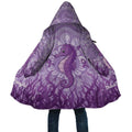Australia Epilepsy Awareness Cloak Seahorse Think Purple Ribbon Aboriginal - Aussie Hoodie
