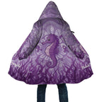 Australia Epilepsy Awareness Cloak Seahorse Think Purple Ribbon Aboriginal - Aussie Hoodie