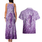 Australia Epilepsy Awareness Couples Matching Tank Maxi Dress and Hawaiian Shirt Seahorse Think Purple Ribbon Aboriginal - Aussie Hoodie