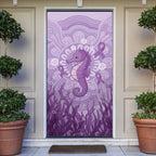 Australia Epilepsy Awareness Door Cover Seahorse Think Purple Ribbon Aboriginal - Aussie Hoodie