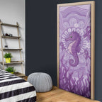 Australia Epilepsy Awareness Door Cover Seahorse Think Purple Ribbon Aboriginal - Aussie Hoodie