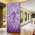 Australia Epilepsy Awareness Door Cover Seahorse Think Purple Ribbon Aboriginal - Aussie Hoodie