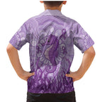 Australia Epilepsy Awareness Family Matching Mermaid Dress and Hawaiian Shirt Seahorse Think Purple Ribbon Aboriginal - Aussie Hoodie