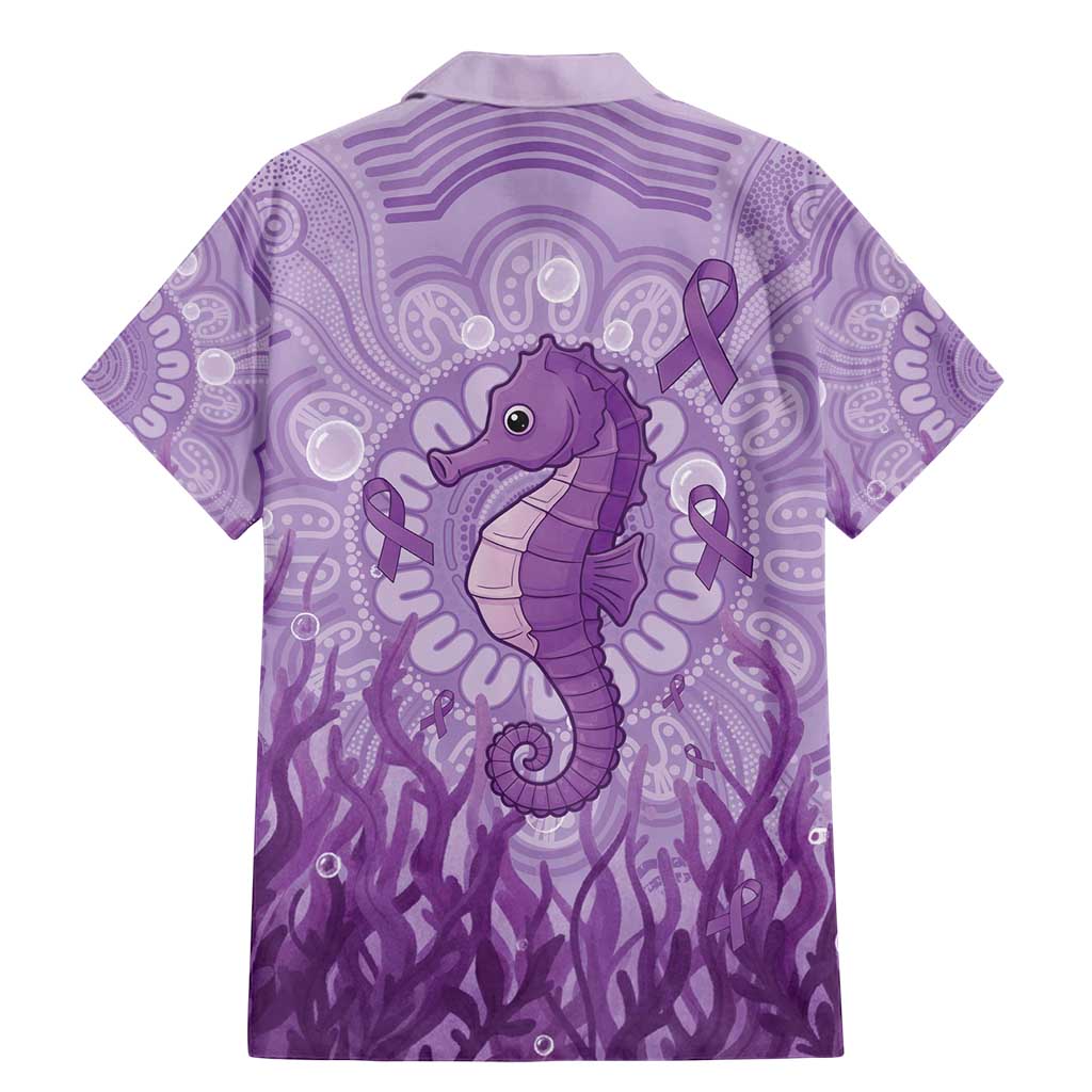 Australia Epilepsy Awareness Family Matching Mermaid Dress and Hawaiian Shirt Seahorse Think Purple Ribbon Aboriginal - Aussie Hoodie